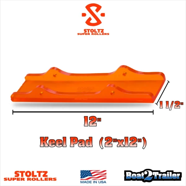 12 inch x 1.5 inch Keel Pad Boat Trailer RP-1215 Stoltz